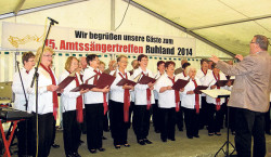 Gemeinsam singen am Ruhlander Schützenhaus