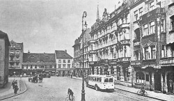 Der Marktplatz in Forst um 1930