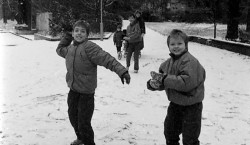 Damals: Winterspaß im Puschkinpark