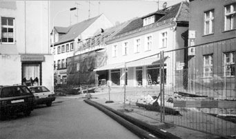 Spremberg. Lange Straße mit Blick auf die entstehende Burgpassage