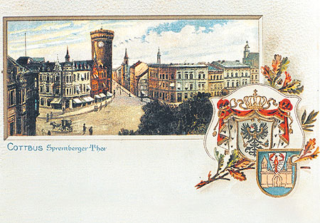 Altes Cottbus: Kaiser-Platz vor dem fehlenden Thor
