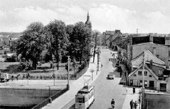 Cottbus:  Blick über die Spreebrücke