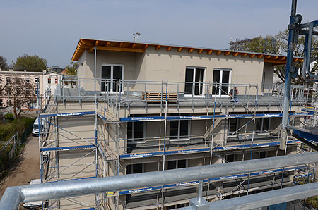 Wohnhaus-Zwilling mitten in der Cottbuser Innenstadt wird fertig