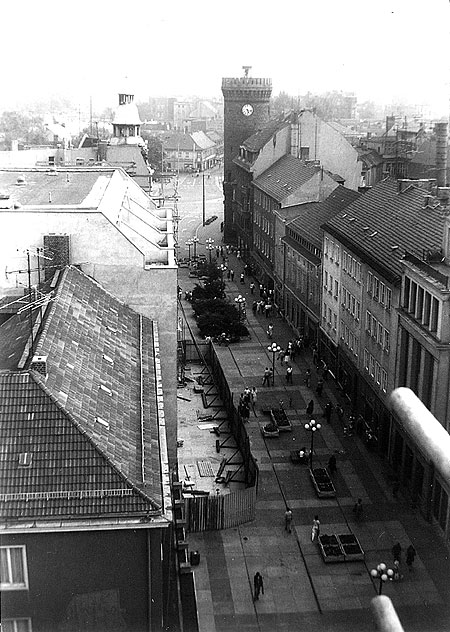 Cottbus: Ein Gerüst machte den Blick möglich