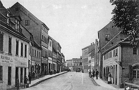 Spremberg: Blick von der Forster Brücke zum Markt