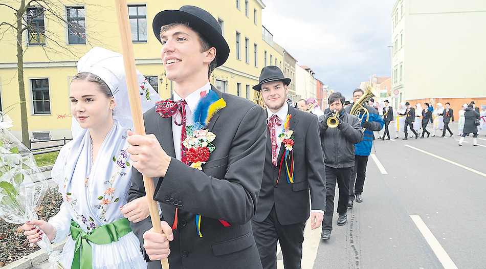 Ohne Likör in  bester Stimmung zum Zapust des Niedersorbischen Gymnasiums