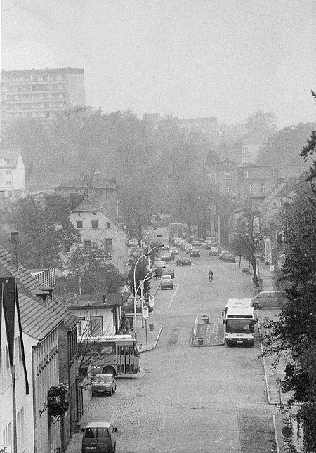 Spremberg:  Sicht auf Busbahnhof