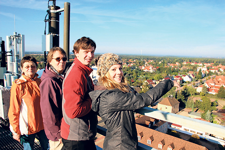 Schwarzheider Azubis erklimmen den Wasserturm