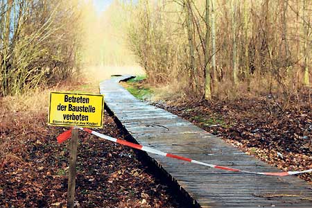 Drebkauer Parksteg verschwindet