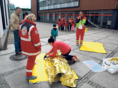 Landeswettbewerb des Jugendrotkreuzes in Guben am 28.5.