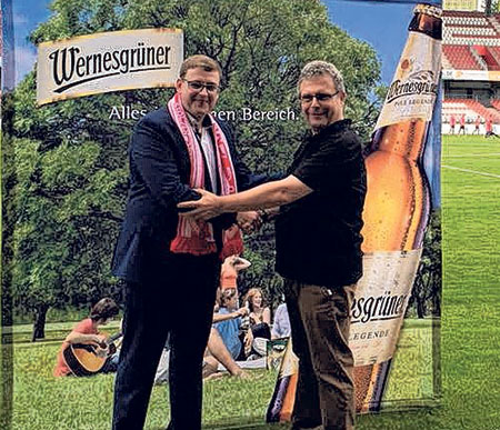 Wernesgrüner ist Partner beim FCE