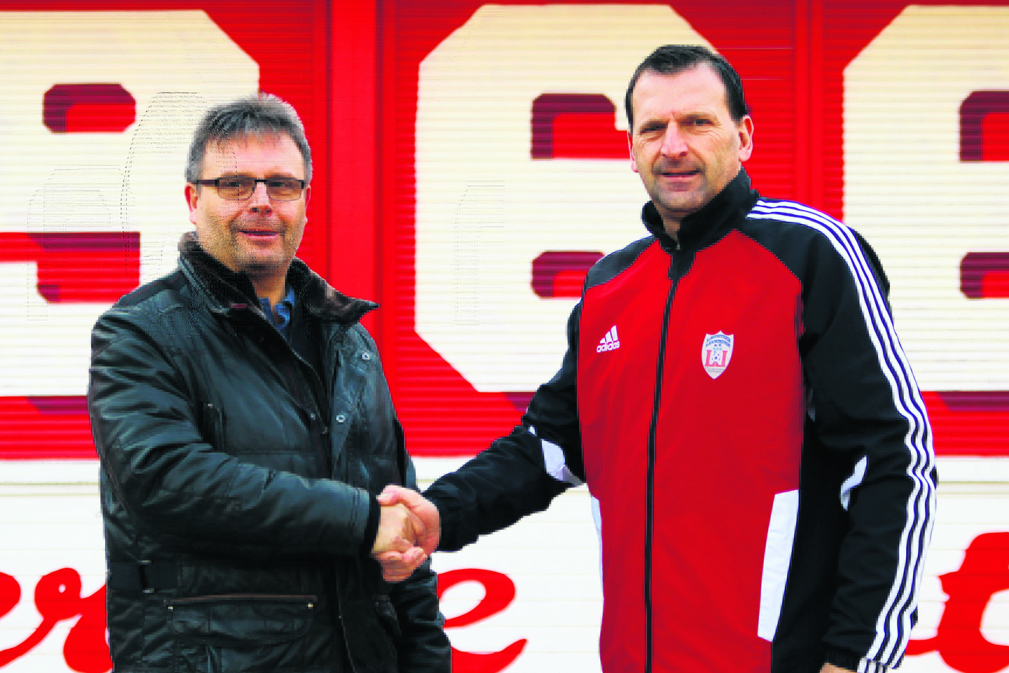 Handschlag mit Legenden