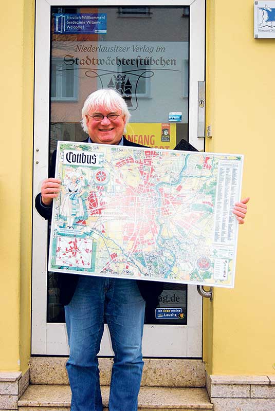 Seltener Cottbuser Stadtplan erhältlich