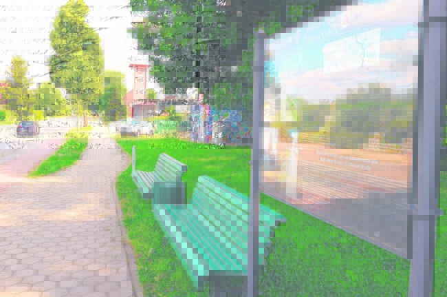 Frühling in der Stadteinfahrt