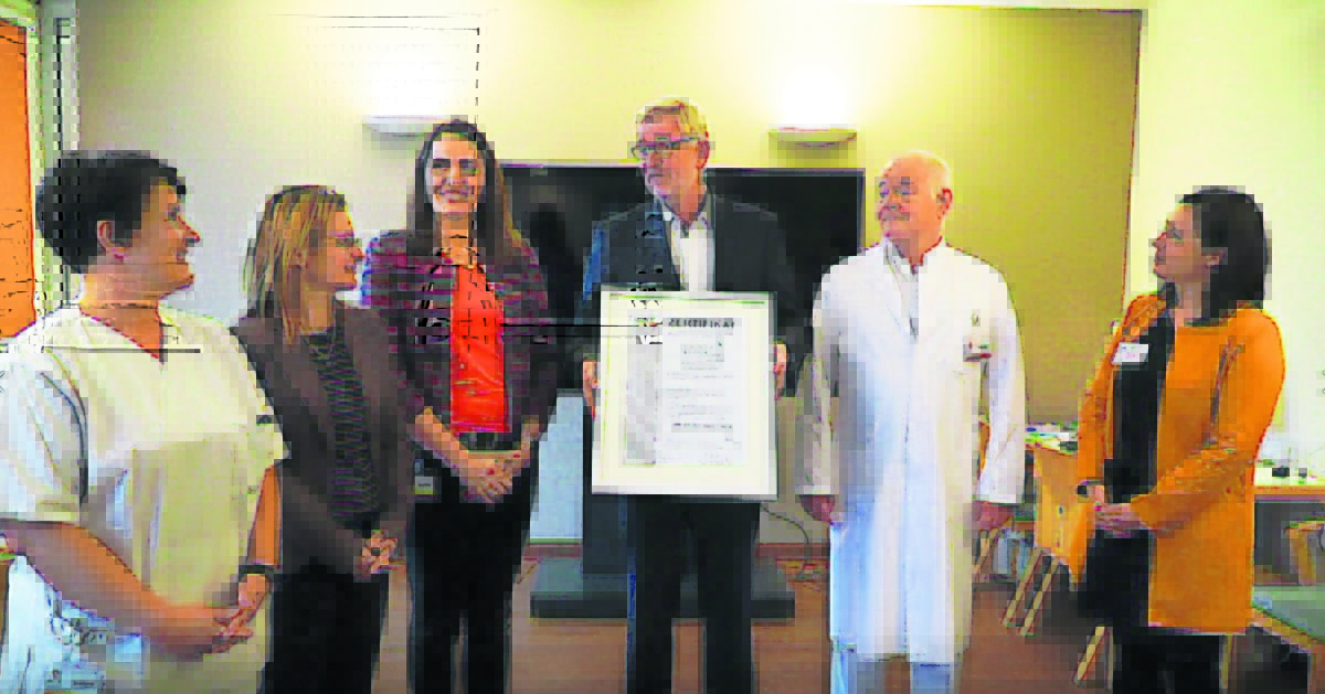 Zertifikat für Klinik in Forst