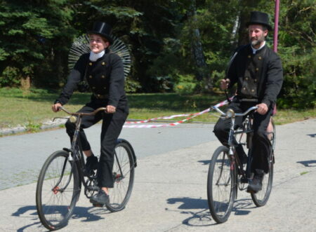 Schornsteinfeger auf Fahrrad