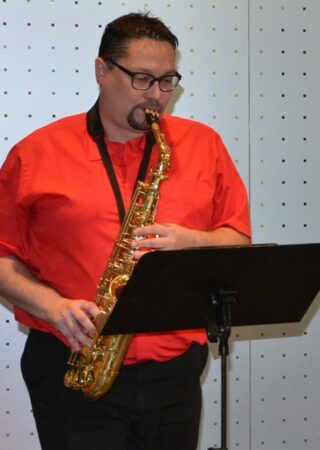 Tobias Fratzscher mit dem Saxofon