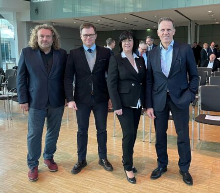 Torsten Pötzsch, Carsten Schneider, Christine Herntier und Thorsten Kramer 