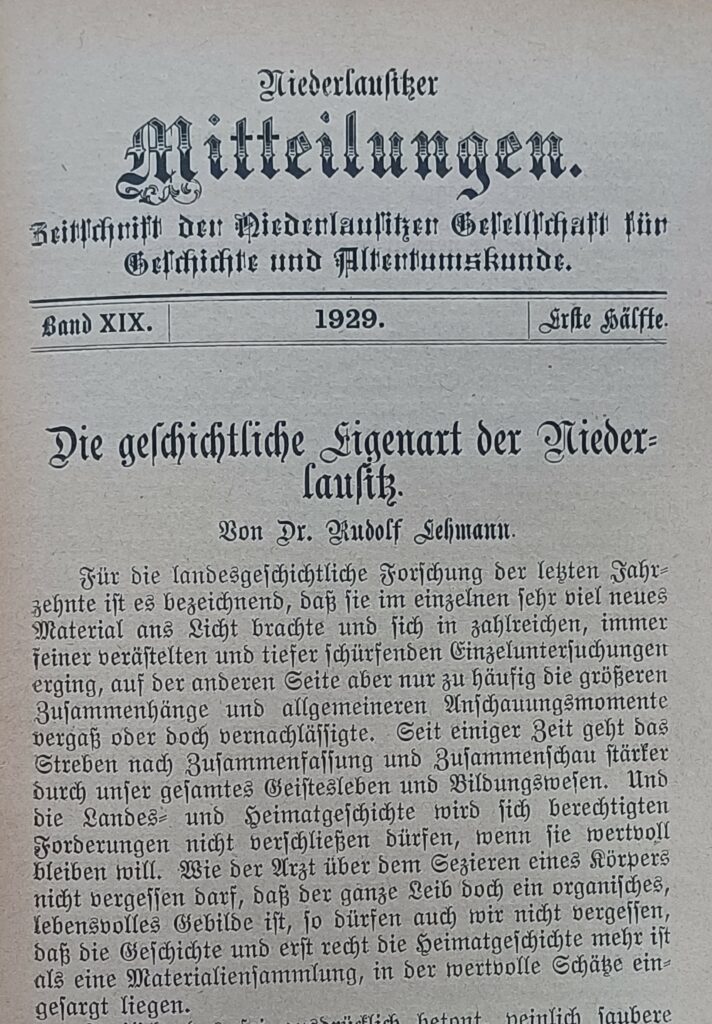 Niederlausitz-Notate von J.G. Seume bis R. Lehmann