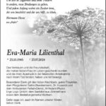 Danksagung Eva-Maria Lilienthal
