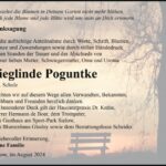 Danksagung Sieglinde Poguntke geb. Schulz