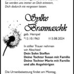 Traueranzeige Sylke Brannaschk