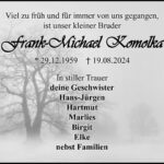Traueranzeige Frank-Michael Komolka