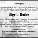 Danksagung Sigrid Bothe