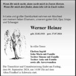 Traueranzeige Werner Heinze