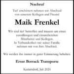 Nachruf Maik Frenkel