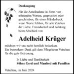 Danksagung Adelheid Krüger