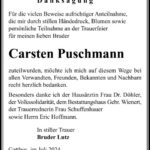 Danksagung Carsten Puschmann