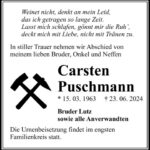 Traueranzeige Carsten Puschmann
