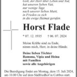 Traueranzeige Horst Flade