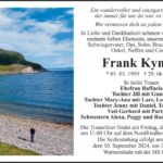 Traueranzeige Frank Kynast
