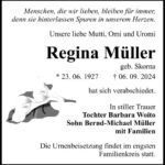 Traueranzeige Regina Müller