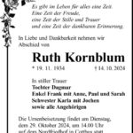 Traueranzeige Ruth Kornblum