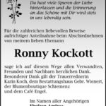 Danksagung Ronny Kockott