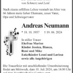 Traueranzeige Andreas Neumann