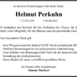 Danksagung Helmut Perkuhn