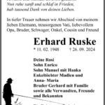 Traueranzeige Erhard Ruske