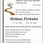 Traueranzeige Helmut Perkuhn