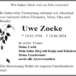 Traueranzeige Uwe Zoeke