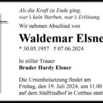 Traueranzeige Waldemar Elsner