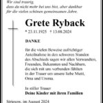 Danksagung Grete Ryback