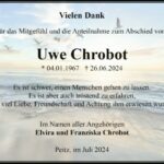 Traueranzeige Uwe Chrobot