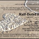 Traueranzeige Ralf-Detlef Erb