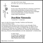 Danksagung Joachim Simmula