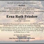 Danksagung Ruth Friedow