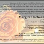 Traueranzeige Margita Hoffmann geb. Jaser